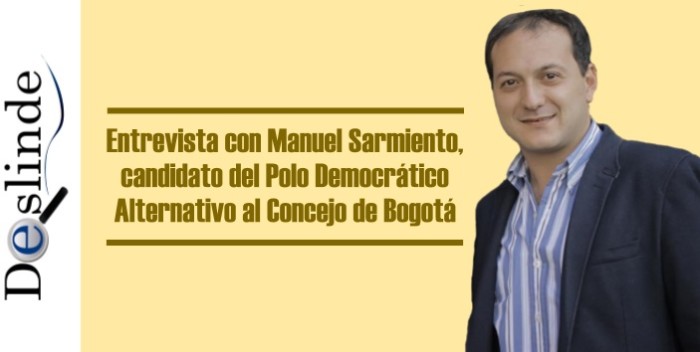 Entrevista con Manuel Sarmiento, candidato del Polo Democrático Alternativo al Concejo de Bogotá